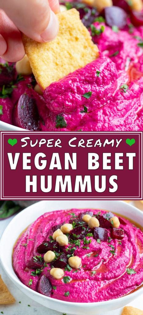 Roasted Beet Hummus Recipe Vegan Evolving Table
