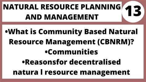 What Is Community Based Natural Resource Management Mpa514 Lecture 13
