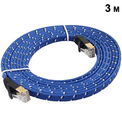 Heldig Nylon Cat 7 Ethernet Cable Cat7 Rj45 Network Patch Cable Flat