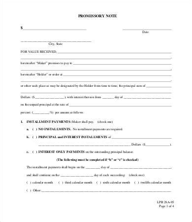 promissory note   word  documents