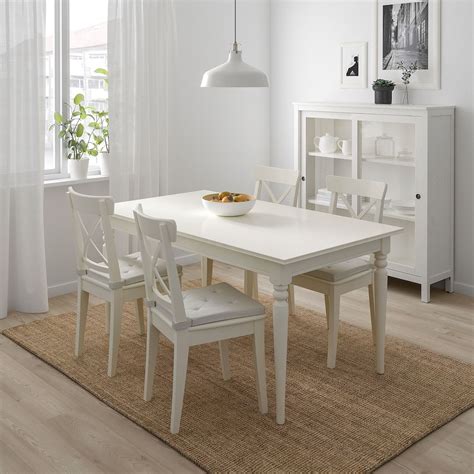 Ingatorp Ingolf Table And 4 Chairs White Ikea Dining Room Table