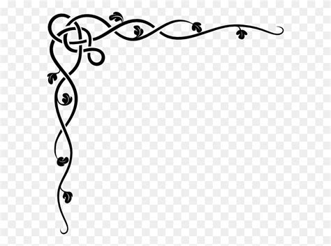 Celtic Vine Corner Clip Art Glad Clipart Black And White Flyclipart