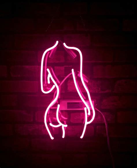 Sexy Lady Back Neon Sign Night Bar Club Pink Sign Decor Etsy