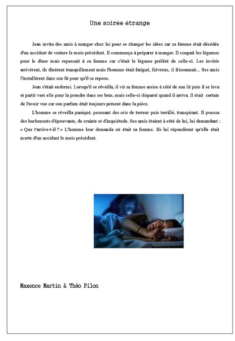 Nouvelles fantastiques des élèves de 4ème D.  Collège Jules Ferry Auneau