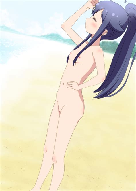 Natsukawa Kuina Hinako Note 1girl Beach Blue Hair Blush Breasts