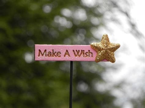 Miniature Fairy Garden Sign Make A Wish Fairy Garden Etsy