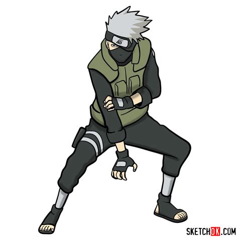 How To Draw Kakashi Hatake From Naruto Anime Sketchok Easy Drawing Guides