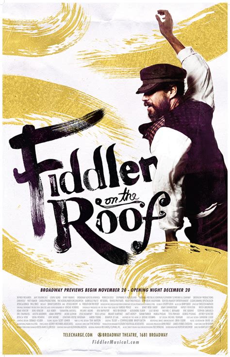 Fiddler On The Roof The Musical Broadway Poster Posterswindow Cards