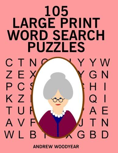 105 Large Print Word Search Puzzles Senior Citizens Word Search