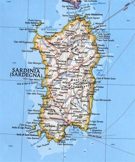 Sardinia Map Sardinia Map Of Italy Cities Map