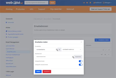 Hoe Maak Ik Een Emailadres Aan Emailpakket WebOke Nl