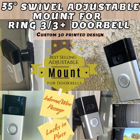 Ring Doorbell Wired 2021 90 Degree Swivel Mount Bracket Etsy Canada