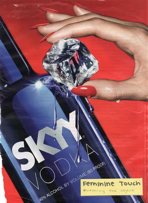 This Womans Hands Are Shown Tracing The Outline Of The Skyy Vodka