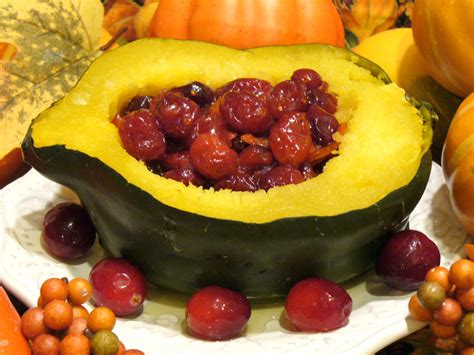 Cranberry Stuffed Acorn Squash Recipe Peg S Home Cooking