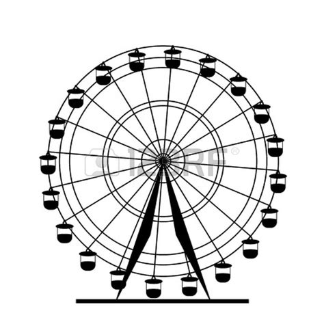 Silhouette Atraktsion Colorful Ferris Wheel Vector Illustration Artofit