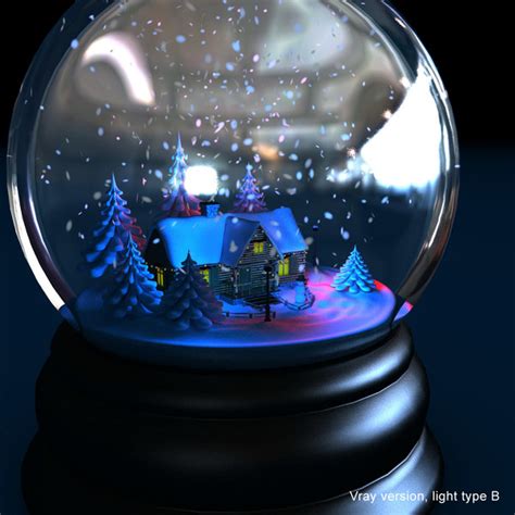 3d Model Of Snow Globe Animations