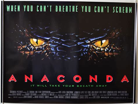 Anaconda Original Cinema Movie Poster From British