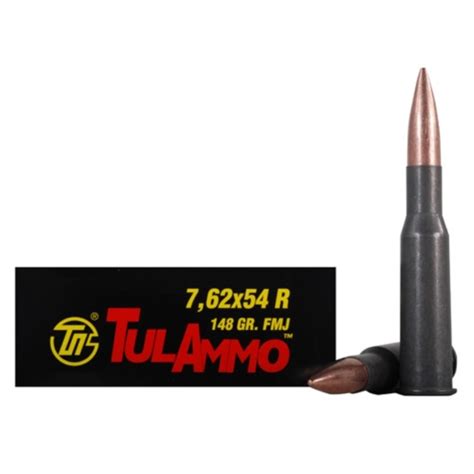 Tulammo Ammunition 762x54r Russian 148 Grain Full Metal Jacket Bullet