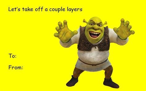 Shrek Valentine Valentines Day Memes Meme Valentines Cards Shrek
