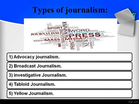 Knowing Journalism Types Of Journalism
