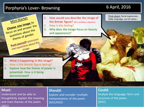 Porphyrias Lover Browning Teaching Resources