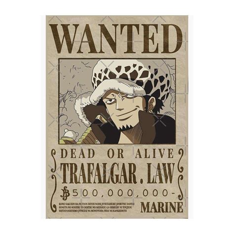 Aby Poster One Piece Trafalgar Law Wanted Ufff