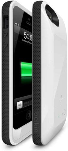 Belkin Grip Power Battery Case For Iphone 5 White 2000mah