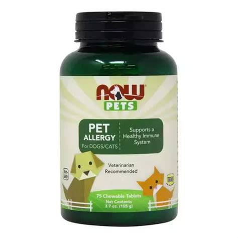 Now Foods Pet Allergy 75 Chewable Tablets