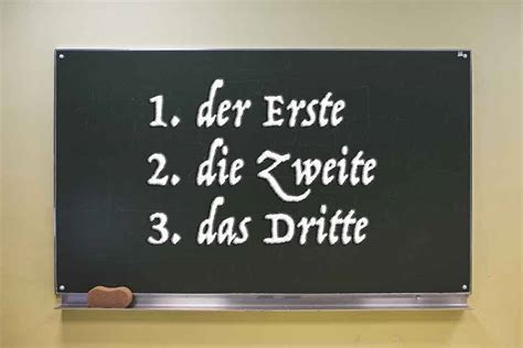 Ordinal Numbers In German Comprehensive List Languageholic