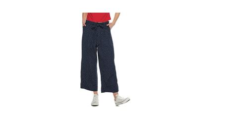 Popsugar Paperbag Waist Wide Leg Crop Pants Womens Cheap Casual