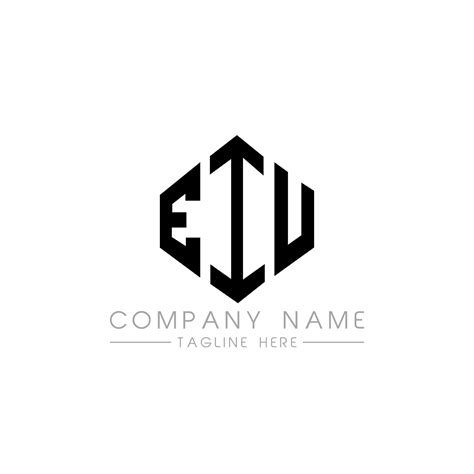 Diseño De Logotipo De Letra Eiu Con Forma De Polígono Diseño De