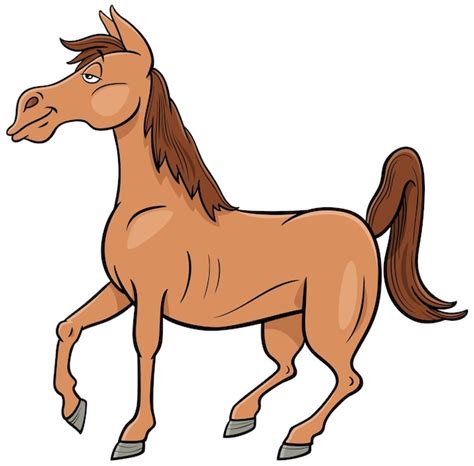 Premium Vector Cartoon Illustration Of Funny Horse Farm Animal Character
