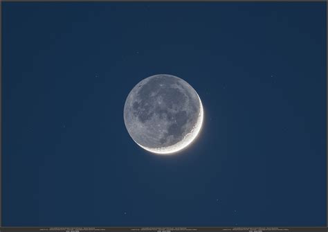 Lune Cendrée Sur Fond De Ciel Bleu étoilé Ts130 Sony A7riii