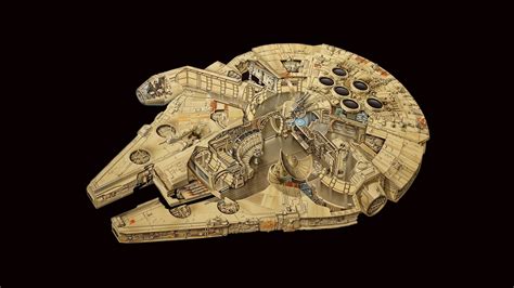 Wallpaper Illustration Star Wars Artwork Millennium Falcon Art