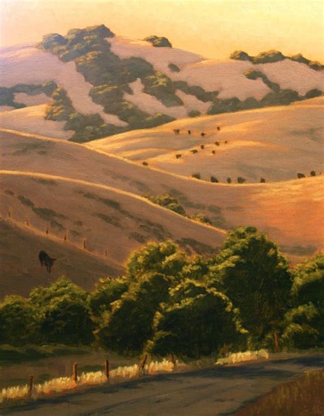 Northern California Landscape Painting California Hills In Summer