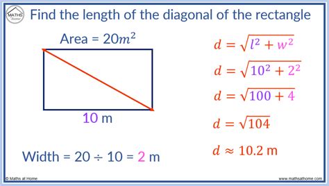 How To Find The Diagonal Of A Rectangle