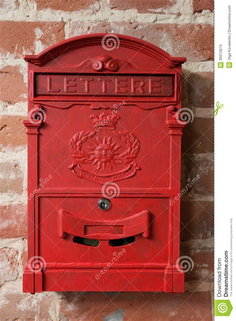 Cardio strength group trainning hiit outdoor others. Vintage red metal mail box stock photo. Image of letterbox ...