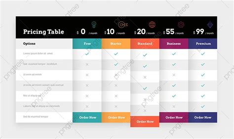 비교 테이블 가격 인포 그래픽 계획 배너 템플릿 PSD 다운로드 디자인 자료 다운로드