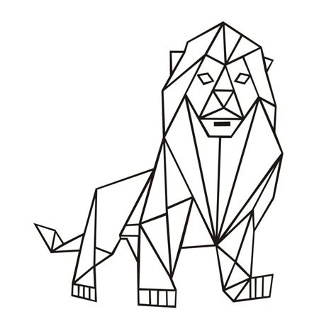 Lion Geometric Drawing Free Download On Clipartmag