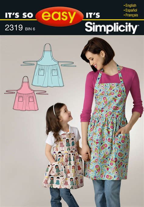 Its So Easy Childs And Misses Adjustable Apron Sewing Pattern