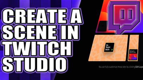 How To Create A Scene In Twitch Studio Youtube
