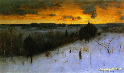 Winter Evening Artwork By George Inness Oil Painting And Art Prints On