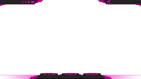 Pink Twitch Overlay Png