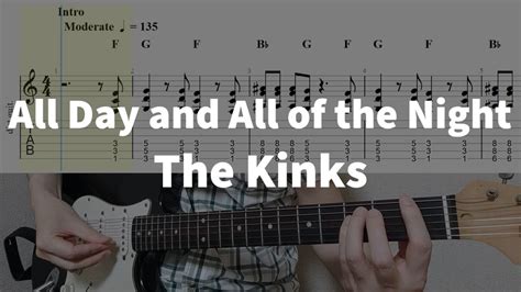 All Day And All Of The Night The Kinks Guitar Tab Easy Youtube