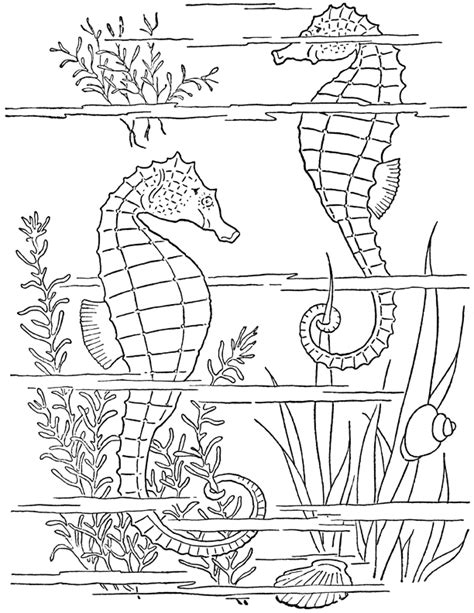 All coloring pages clip art are png format and transparent background. Adult Coloring Page - Seahorses - Free Printable! - The ...