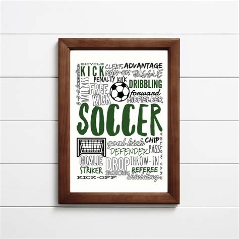 Soccer Room Decor Soccer Wall Art Soccer Wall Print Soccer Etsy