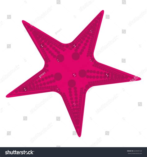 White Background Purple Starfish Vector Illustration Stock Vector