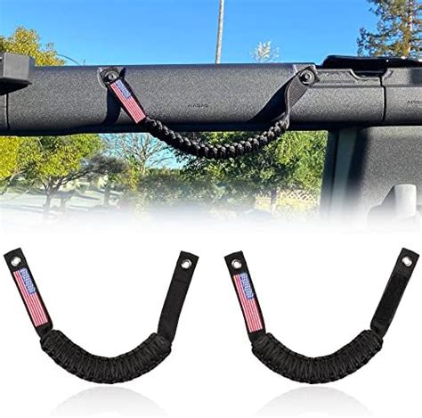 Sukemichi 2x Roll Bar Paracord Grab Handles For Ford Bronco Accessories