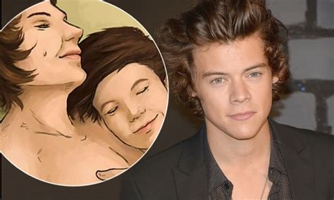 harry styles squirms as he s quizzed about kissing louis tomlinson daily mail online