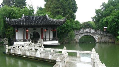 Suzhou Calm Garden Zig Zag Bridge Fotografía De Los Jardines Clásicos